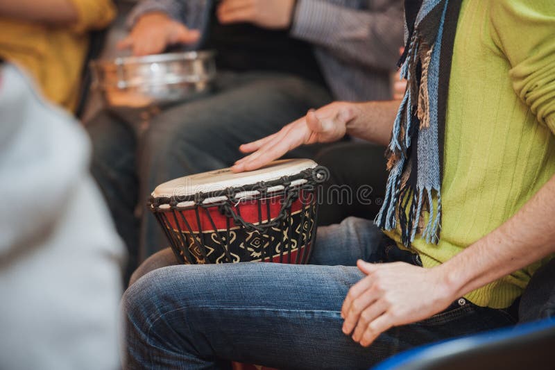 Person Playing on Jambe Drum No Face Stock Photo Image of latin