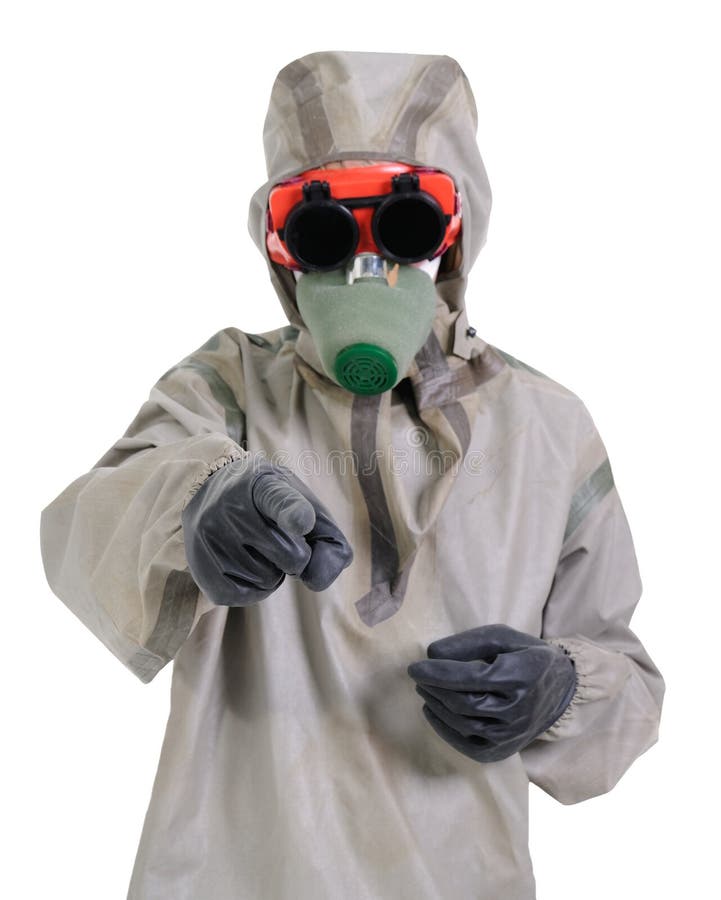 The person with respirator stock photo. Image of isolated 16586278