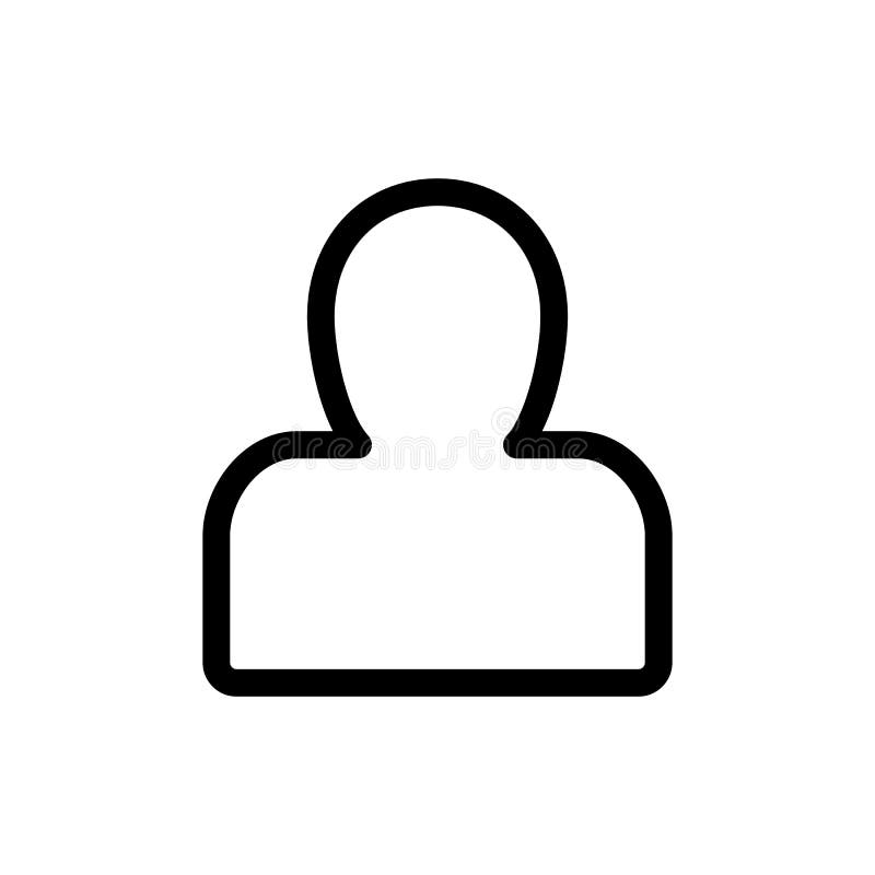 Person Silhouette Vector Icon. Black And White User Avatar
