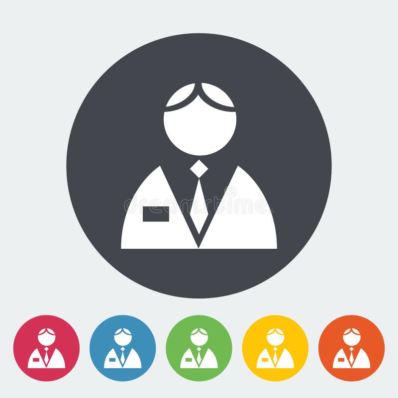 Person single flat icon. stock vector. Illustration of circle 96779449