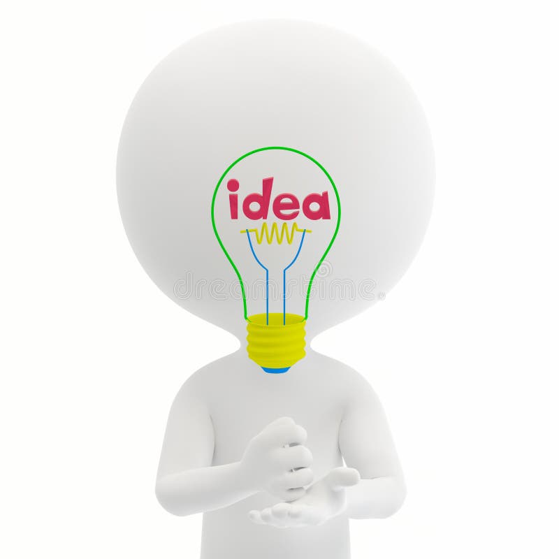 Person som har inspirerat bra idéer stock illustrationer Person som har inspirerat bra idéer stock illustrationer