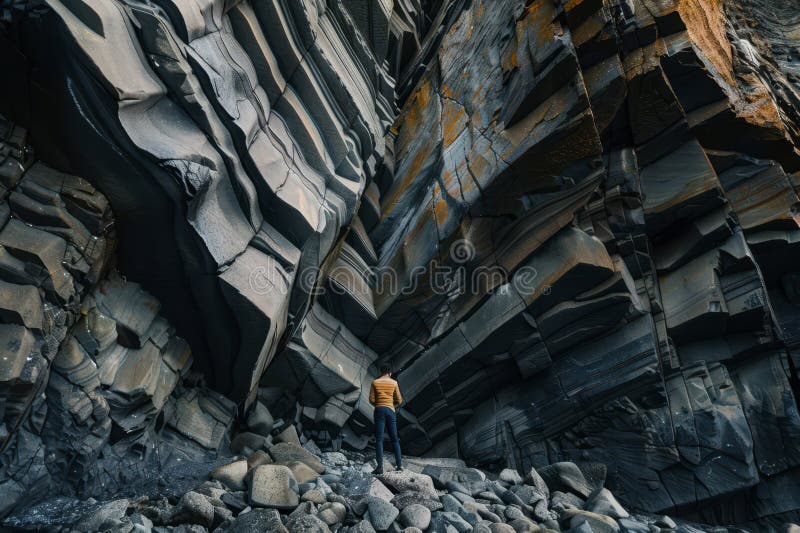 Exploring Striking Geometric Rock Formations at a Coastal Site during