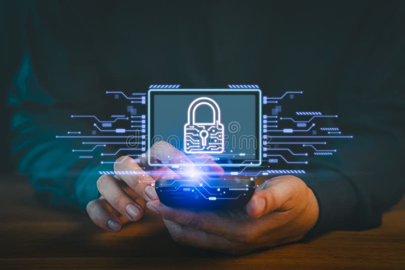 Smartphone Glowing Padlock Icon Symbolizing Digital Security Stock Photos - Free & Royalty-Free Stock Photos from Dreamstime