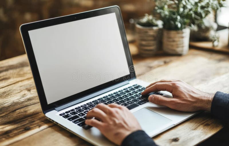 Person Working on Laptop Computer royalty free illustration