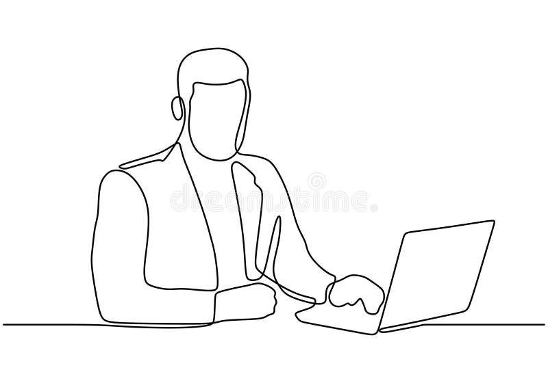 Desk Line Sketch Student Stock Illustrations 196 Desk Line