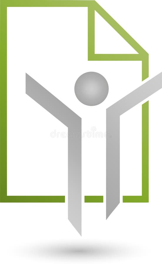 Persona en logotipo del movimiento y de la letra, del negocio y de la educación libre illustration Persona en logotipo del movimiento y de la letra, del negocio y de la educación libre illustration