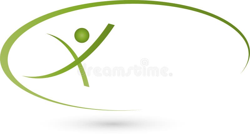 Persona nel logo di moto, di sport e di forma fisica royalty illustrazione gratis Persona nel logo di moto, di sport e di forma fisica royalty illustrazione gratis