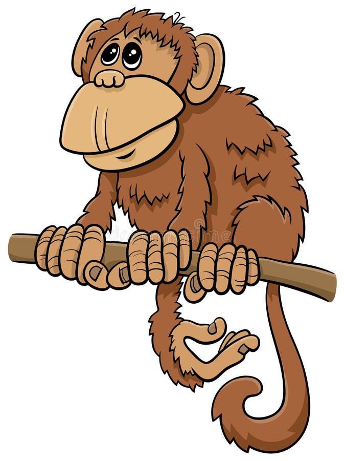 Ilustração De Clipart De Personagem De Desenho Animado De Macaco