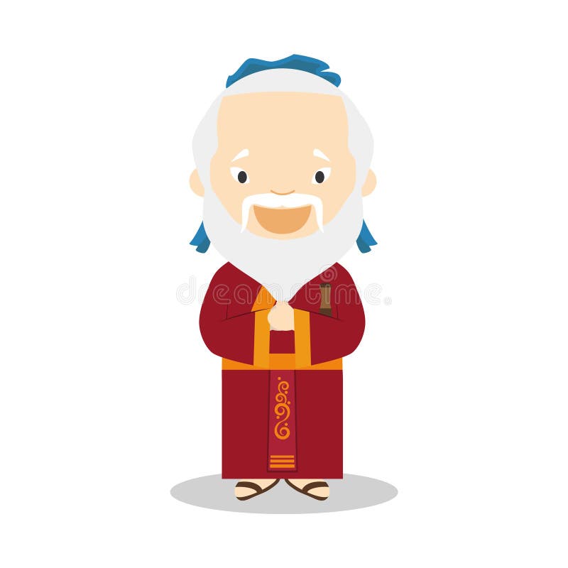 Personagem de banda desenhada de Confucius Ilustração do vetor ilustração stock Personagem de banda desenhada de Confucius Ilustração do vetor ilustração stock
