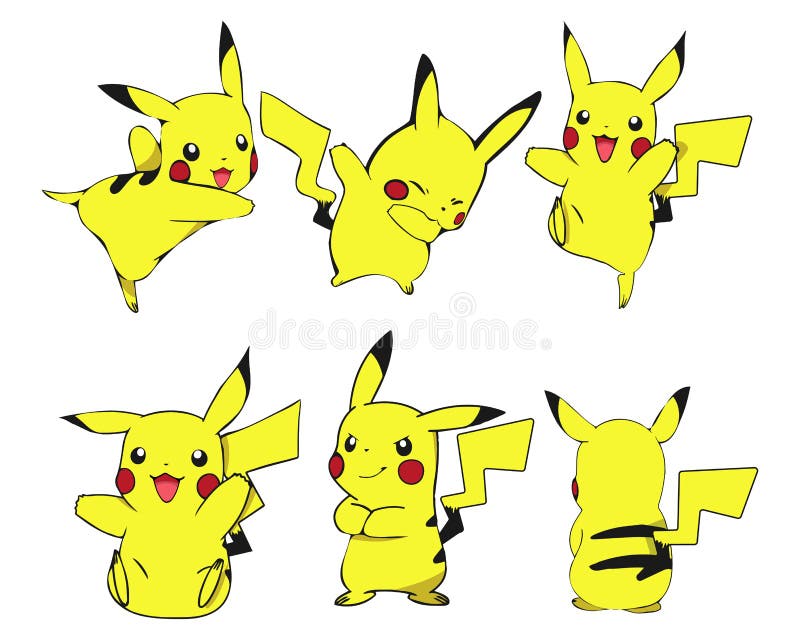 Redesenhar O Novo Desenho Pokemon Pikachu Conjunto De Coloração
