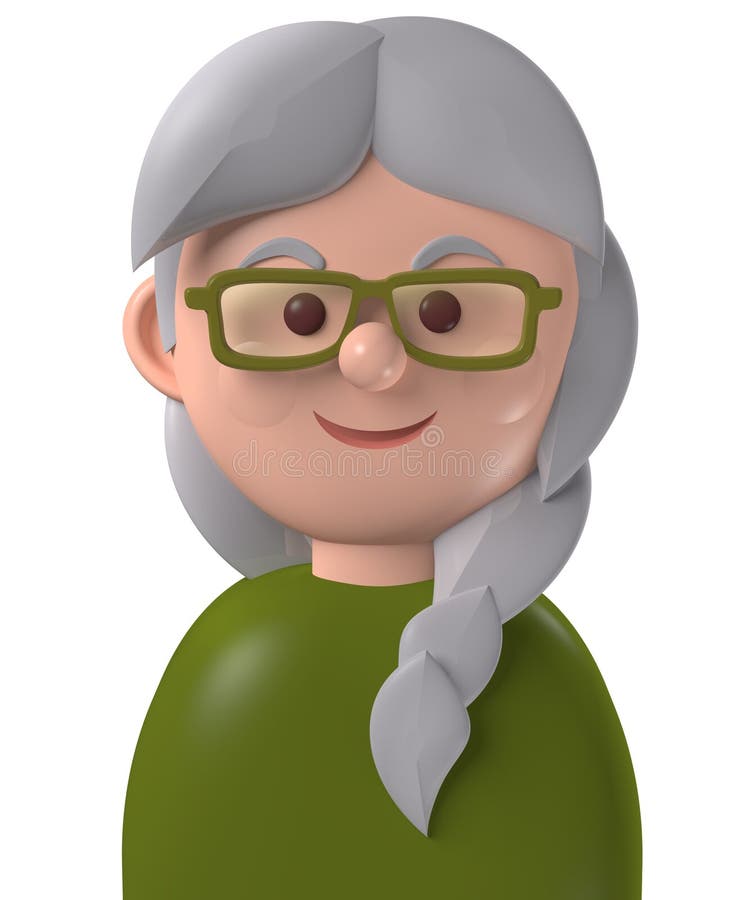 Personagem De Desenho Animado 3d Avatar Meia Idade Feliz