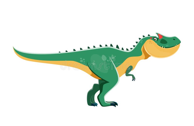 Ilustração em vetor de dinossauro de desenho animado bonito personagem  animal antigo