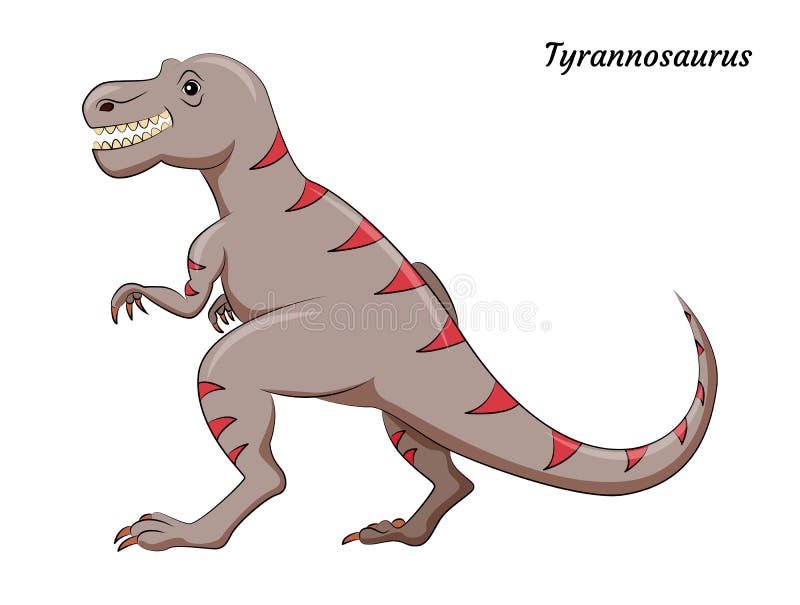 Imagem De Dinossauro De Desenho Animado. Imagem De Desenho Animado De Um  Dinossauro Trex, Antigo E Bonito Estilo Cômico. Ilustraçã Ilustração do  Vetor - Ilustração de extinto, silhueta: 178015372