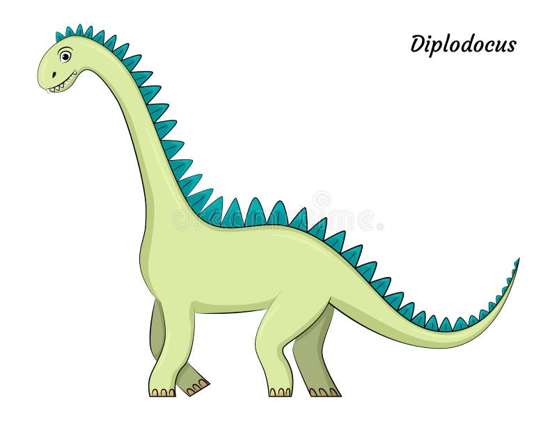 Brachiosaurus Dinossauro Desenho Animado Personagem Adesivo