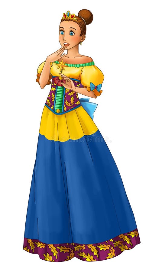 Personaggio dei cartoni animati di favola - principessa royalty illustrazione gratis Personaggio dei cartoni animati di favola - principessa royalty illustrazione gratis