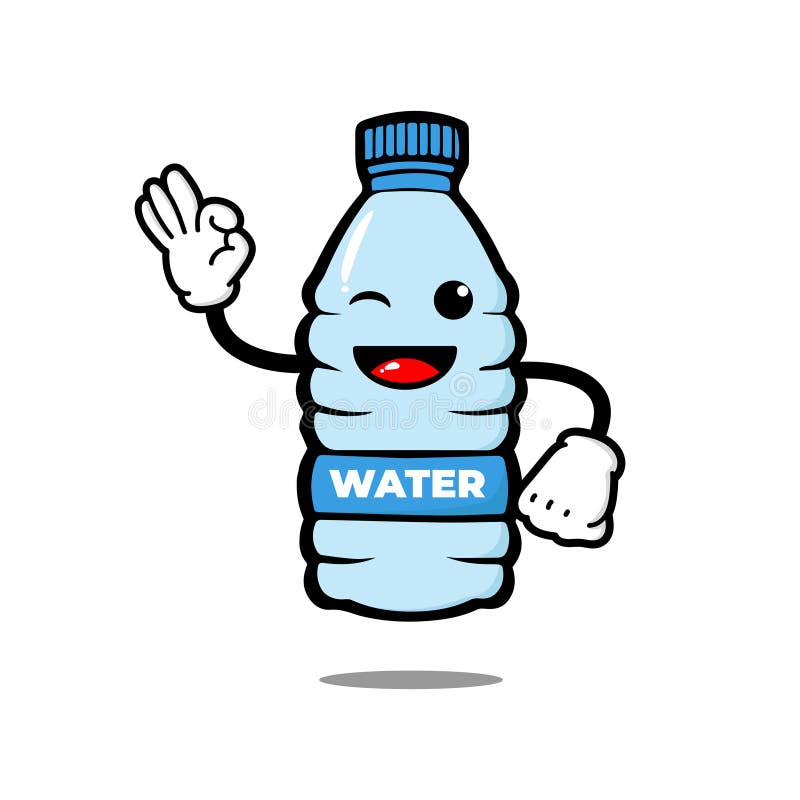 Personaje De Dibujos Animados De Botellas Lindas. Mascota De Agua Mineral  Ilustración del Vector - Ilustración de cuadro, fresco: 191360519