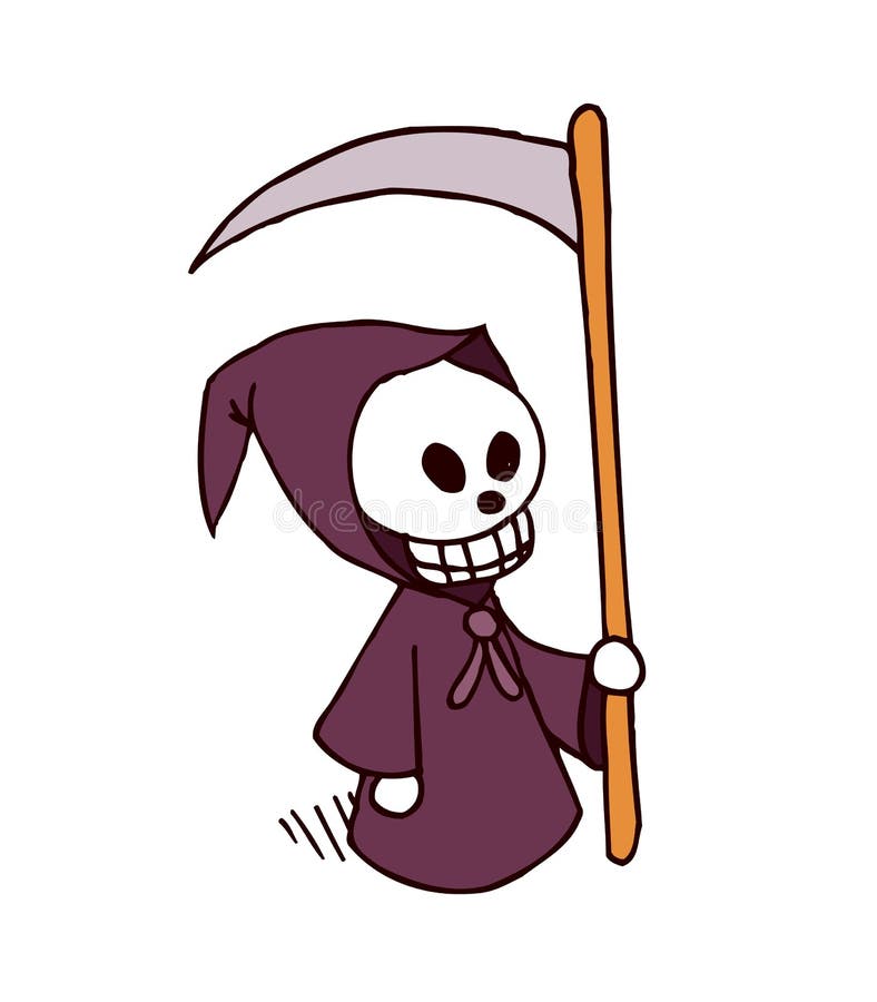 Personaje De Dibujos Animados De La Muerte Ilustración del Vector -  Ilustración de muerte, mascota: 44376762