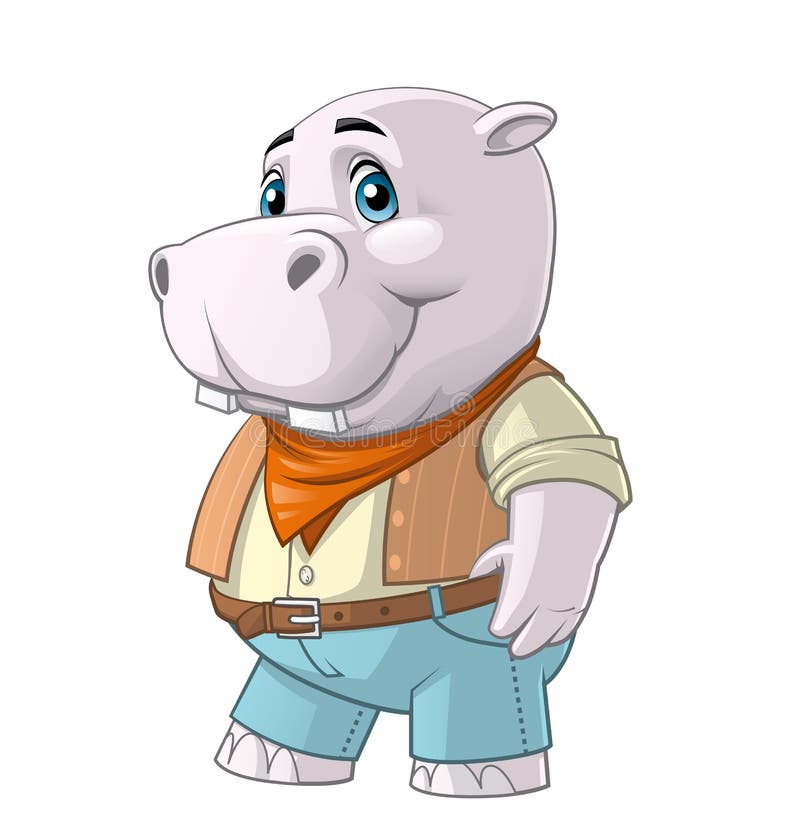 Personaje De Dibujos Animados Del Hipopótamo Stock de ilustración - Ilustración de historieta, vaqueros: 63174258 Personaje De Dibujos Animados Del Hipopótamo Stock de ilustración - Ilustración de historieta, vaqueros: 63174258