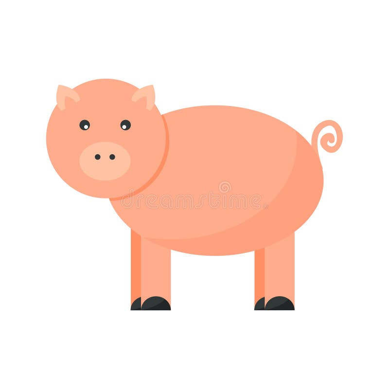 Personaje De Dibujos Animados Del Vector De Los Cerdos Ilustración del  Vector - Ilustración de divertido, icono: 78170480