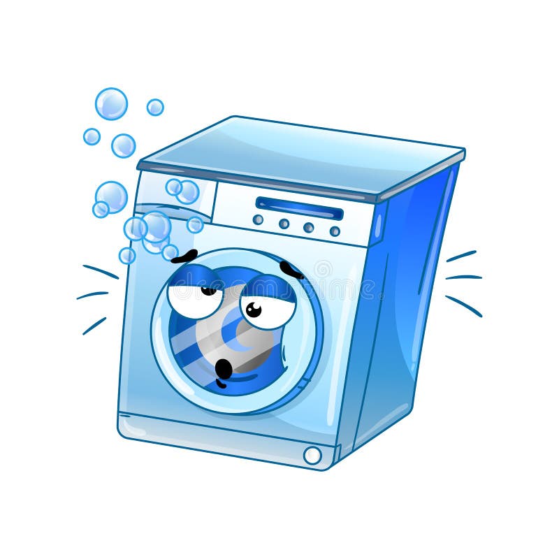 Personaje De Dibujos Animados Divertido De La Lavadora Automática  Ilustración del Vector - Ilustración de cocina, eléctrico: 101071802
