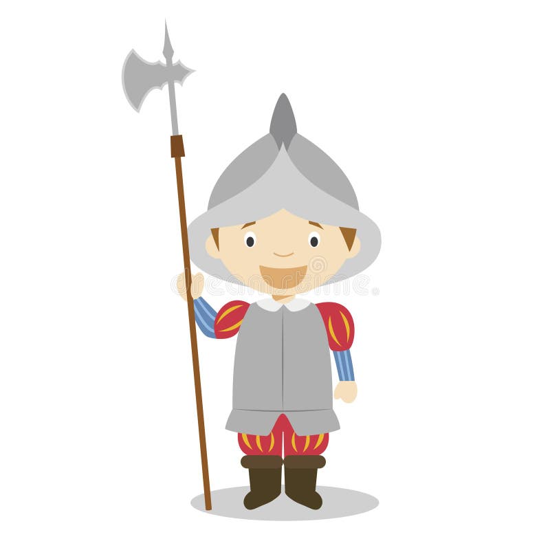 Personaje de dibujos animados español del soldado del imperio Ilustración del vector stock de ilustración Personaje de dibujos animados español del soldado del imperio Ilustración del vector stock de ilustración