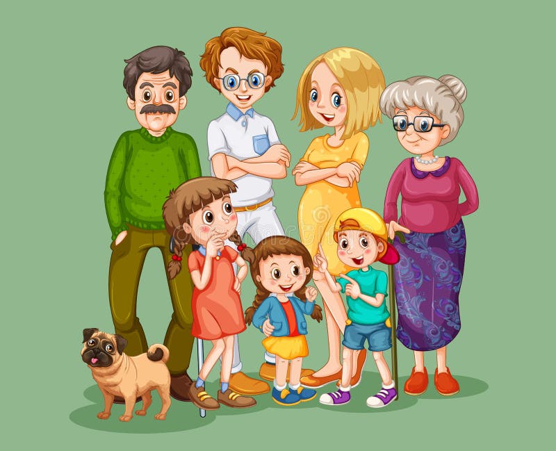 Personaje De Dibujos Animados Feliz Miembro De La Familia Ilustración del Vector - Ilustración de abuela, piel: 220966514 Personaje De Dibujos Animados Feliz Miembro De La Familia Ilustración del Vector - Ilustración de abuela, piel: 220966514