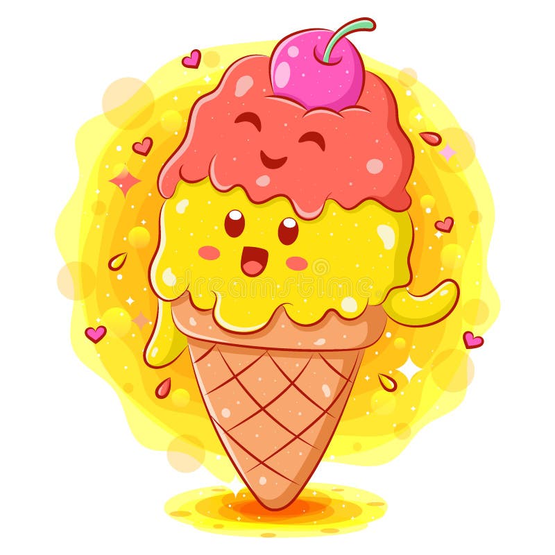 Personaje De Dibujos Animados De Helados Bonitos Ilustración del Vector - Ilustración de delicioso, divertido: 198951870 Personaje De Dibujos Animados De Helados Bonitos Ilustración del Vector - Ilustración de delicioso, divertido: 198951870