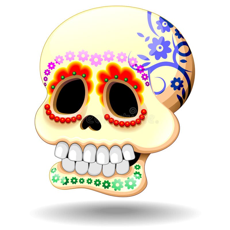 Personaje De Dibujos Animados Mexicano Del Vector Del Símbolo De Sugar  Skull Calaveras Dia De Los Muertos Ilustración del Vector - Ilustración de  aislado, icono: 136466568