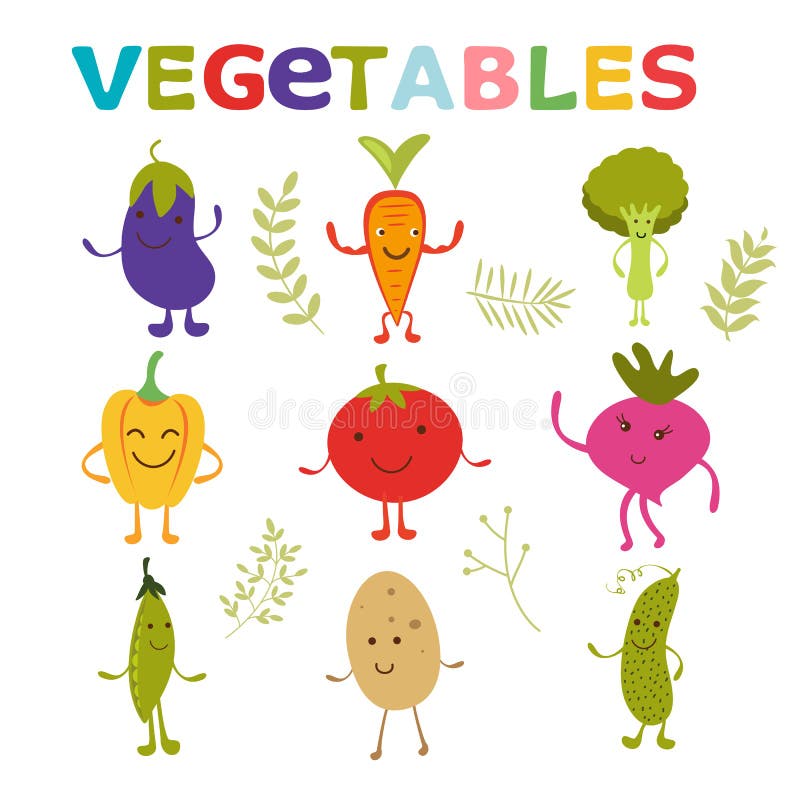 Personajes De Dibujos Animados Vegetales Ilustraciones Stock, Vectores, Y  Clipart – (164 Ilustraciones Stock)