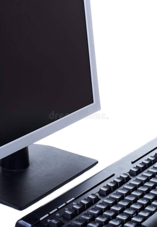 Personal computer isolated on the white background royalty free stock photo