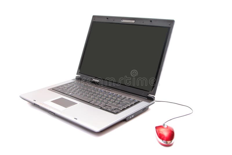 Personal computer and red mouse