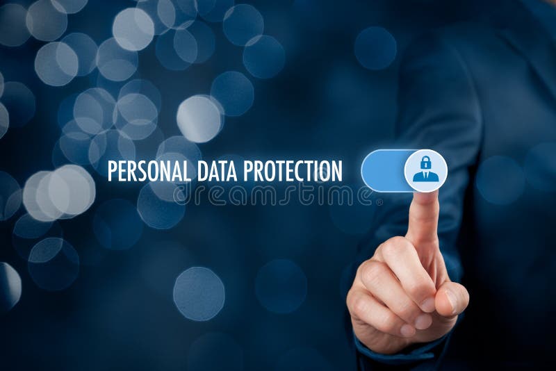 Personal data protection concept stock photo