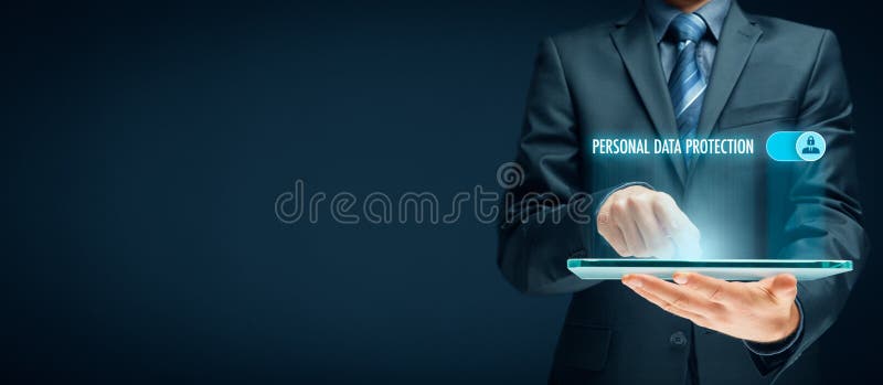 Personal data protection concept stock images