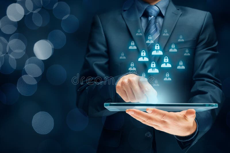 Personal data protection concept stock images