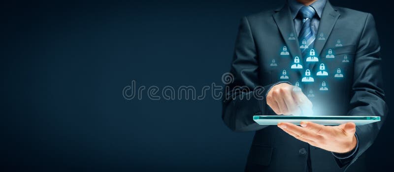 Personal data protection concept stock images