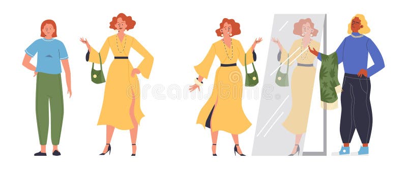 Personal fashion stylist online, vector illustration. Fashion consultant  service in large smartphone, woman character design Stock Vector by  ©vectordreamsmachine 383836084