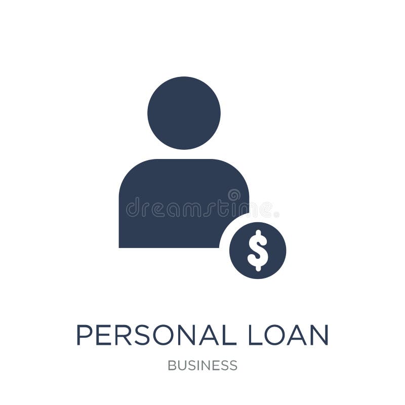 Personal Loan Icon. Trendy Flat Vector Personal Loan Icon on White