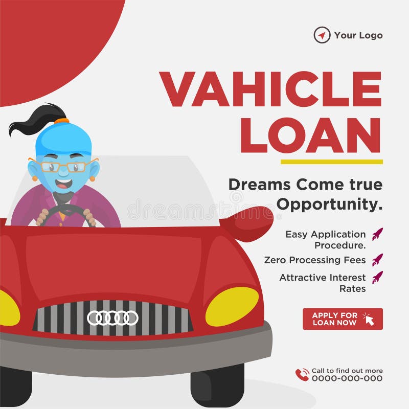 Banner Design of Vehicle Loan Stock Vector Illustration of banner