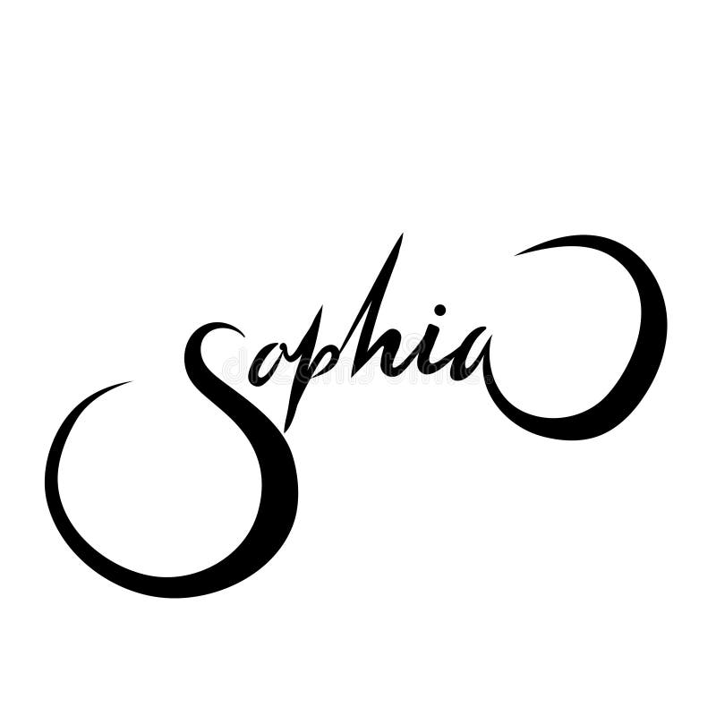 Personal Name Sophia. Vector Handwritten Calligraphy Set Stock ...