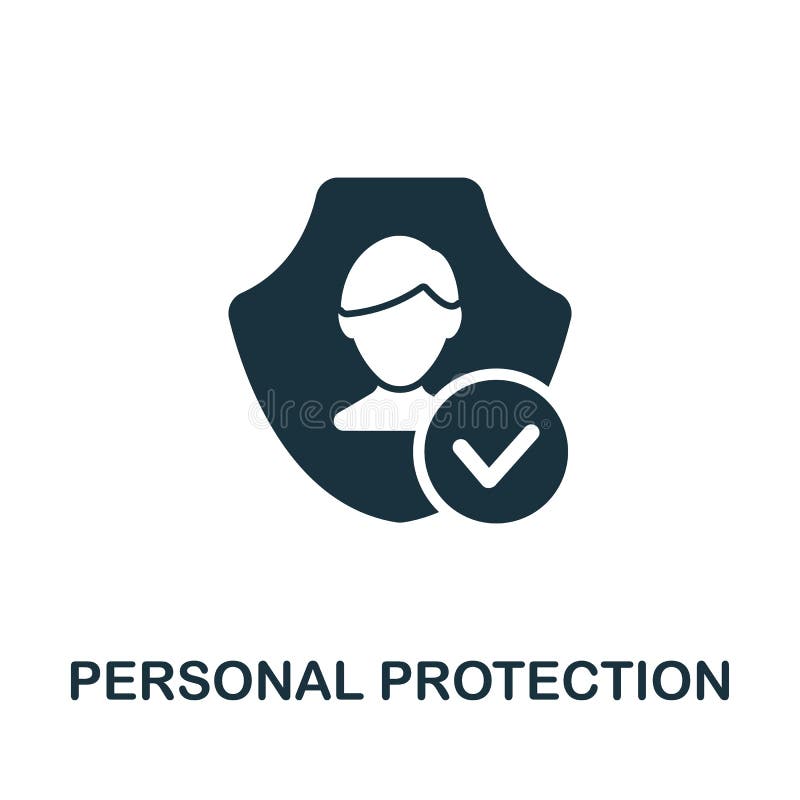 Personal Protection Icon. Simple Line Element Personal Protection