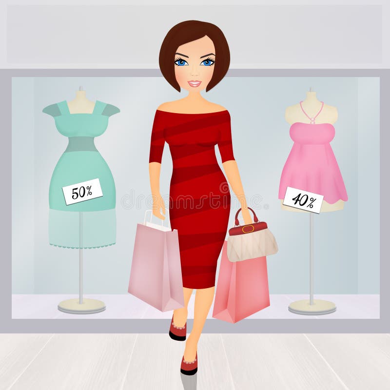 Personal Shopper Stock Illustration - Download Image Now - Adult