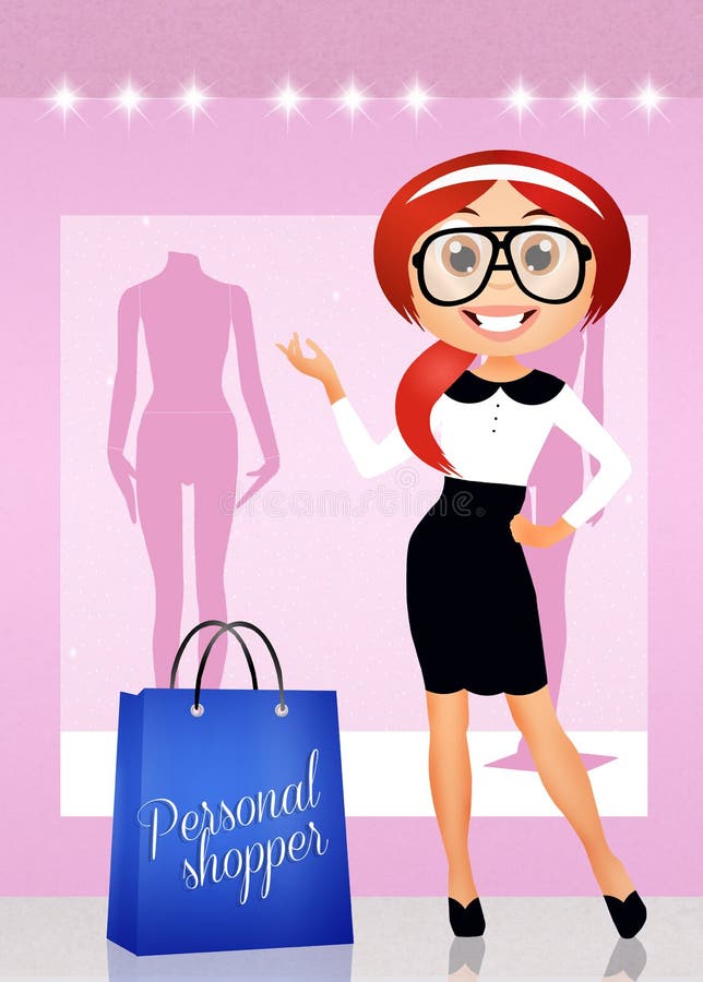 Personal shopper stock illustration. Illustration of cartoon - 58167932