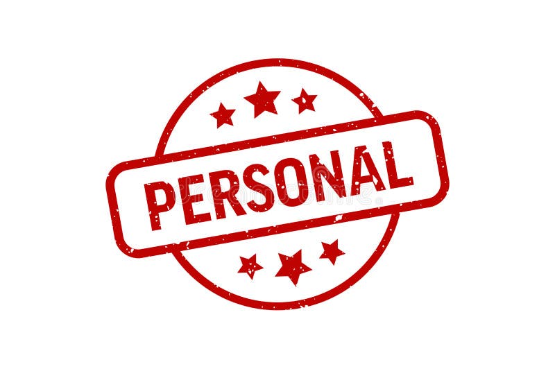 Personal Stamp, Imprint, Seal Template. Vector Stock Illustration