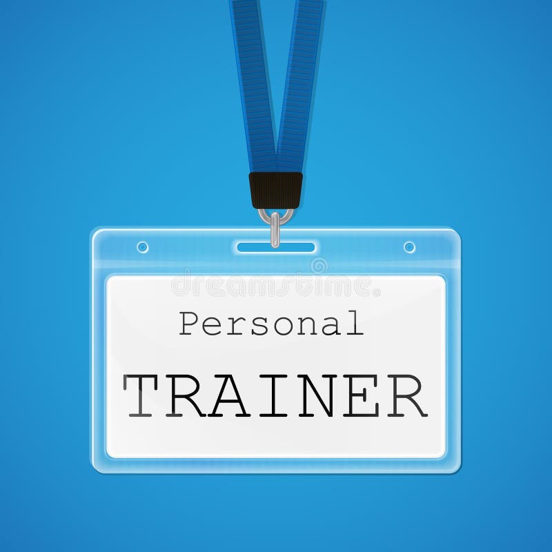 Personal trainer vector illustration