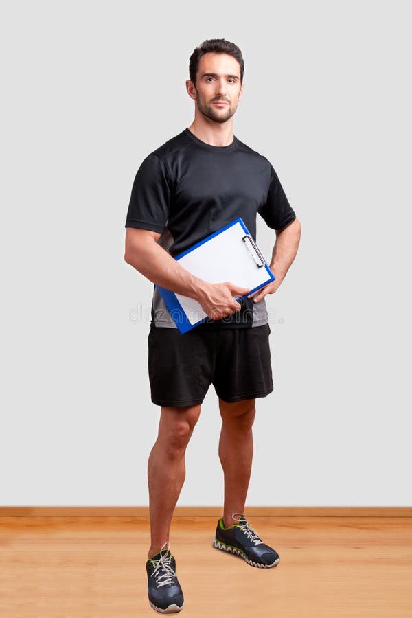 Klein Precies Ondergedompeld Personal Trainer stock image. Image of standing, sportsman - 34940641