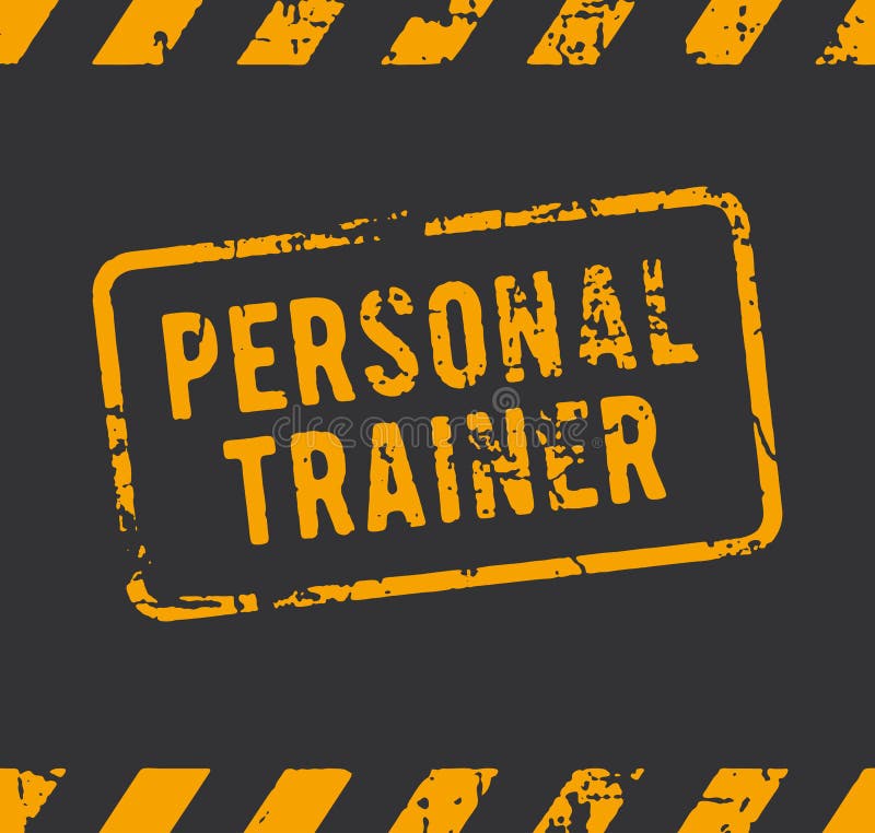 Personal trainer rubber stamp vector illustration
