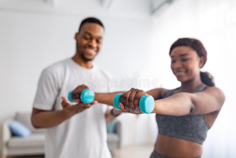 black fitness instructor