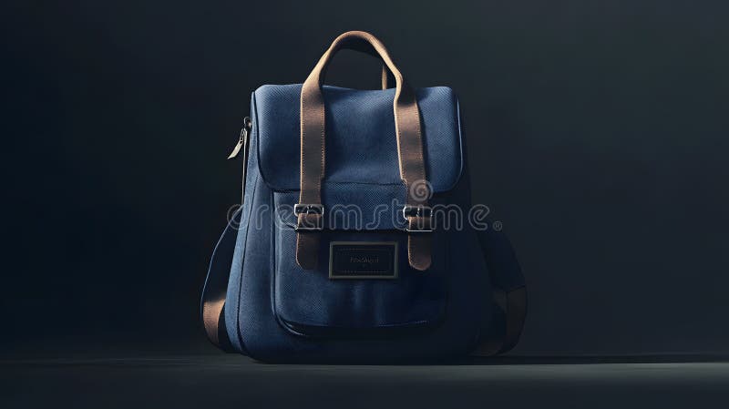 Personalized gift, Personalized backpack with name tag trendy and practical. royalty free illustration