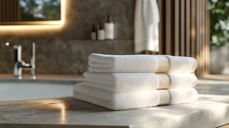 Personalized gift, Name-embroidered towel set luxury bathroom gift. vector illustration