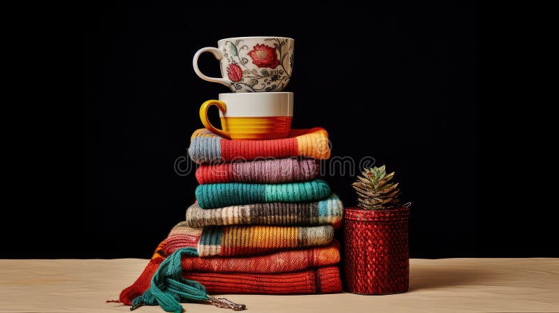 Personalized gift stack stock illustration